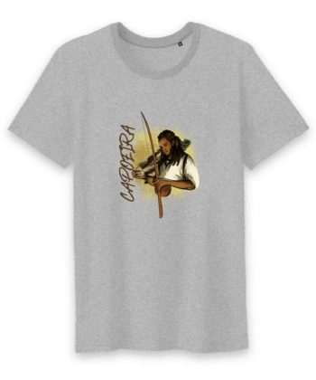 T-shirt Homme Col rond - 100% Coton BIO - Capoeira Berimbau